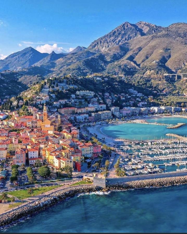 Sablettes Beach-Plage-Vue Mer-Centre Ville Menton Bagian luar foto